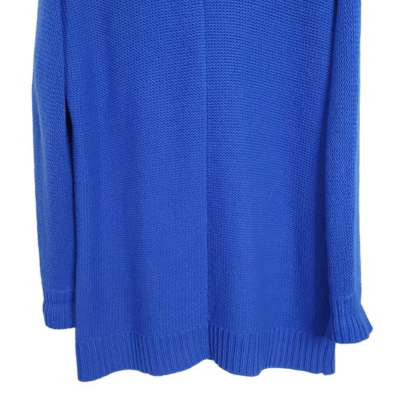 LRL Ralph Lauren Size L Cardigan Gold Toggle Pockets Royal Blue Collar Pockets - Picture 7 of 12